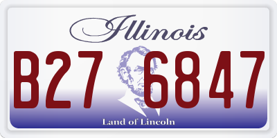 IL license plate B276847