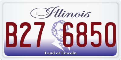IL license plate B276850