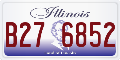 IL license plate B276852
