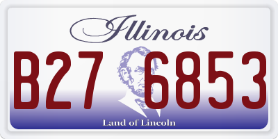 IL license plate B276853