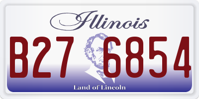 IL license plate B276854