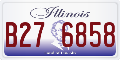 IL license plate B276858