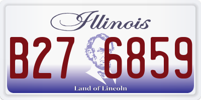 IL license plate B276859