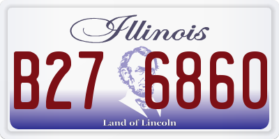 IL license plate B276860