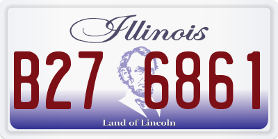 IL license plate B276861
