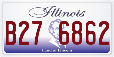 IL license plate B276862