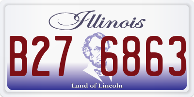IL license plate B276863