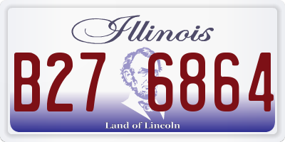 IL license plate B276864