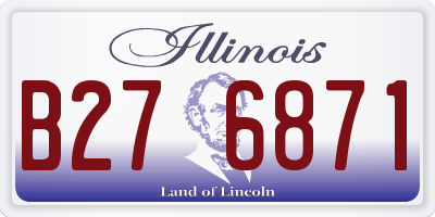 IL license plate B276871