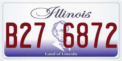 IL license plate B276872