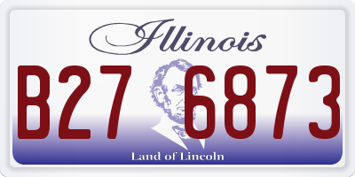 IL license plate B276873