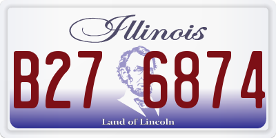 IL license plate B276874