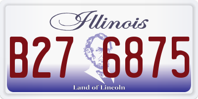 IL license plate B276875