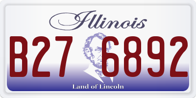 IL license plate B276892