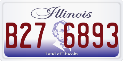 IL license plate B276893