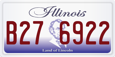 IL license plate B276922