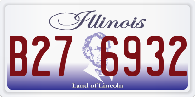 IL license plate B276932