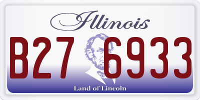 IL license plate B276933