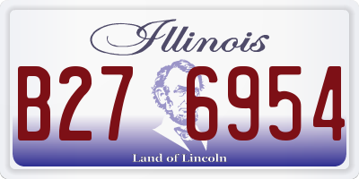 IL license plate B276954