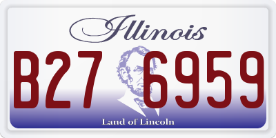 IL license plate B276959