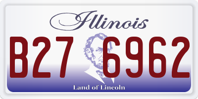 IL license plate B276962