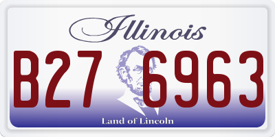 IL license plate B276963