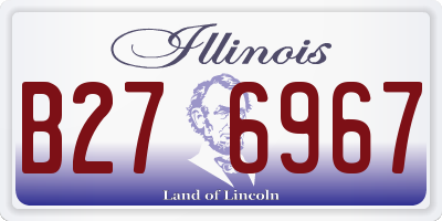 IL license plate B276967