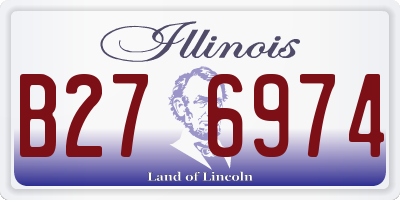 IL license plate B276974