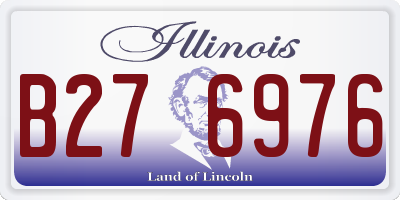 IL license plate B276976