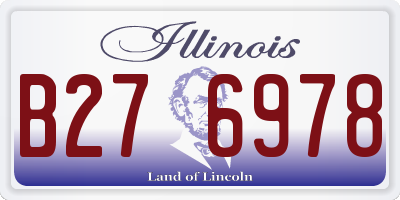 IL license plate B276978