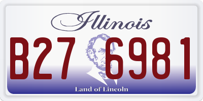 IL license plate B276981