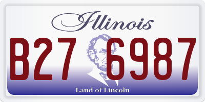 IL license plate B276987