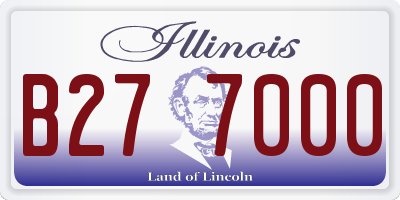 IL license plate B277000