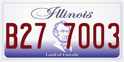 IL license plate B277003