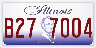 IL license plate B277004