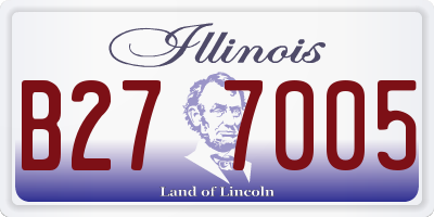 IL license plate B277005