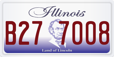 IL license plate B277008
