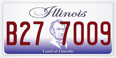 IL license plate B277009