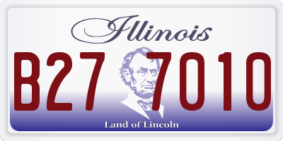 IL license plate B277010