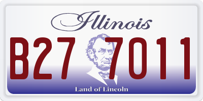 IL license plate B277011