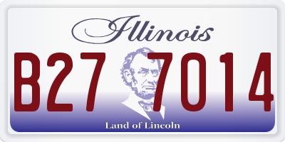 IL license plate B277014