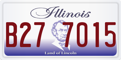 IL license plate B277015
