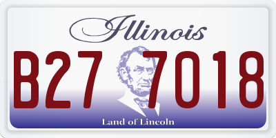 IL license plate B277018