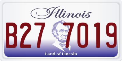 IL license plate B277019