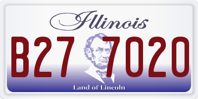 IL license plate B277020