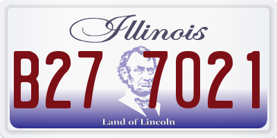 IL license plate B277021