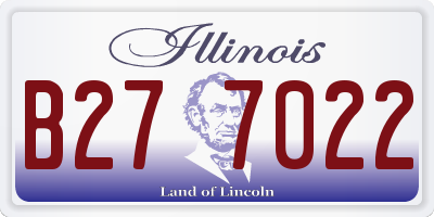 IL license plate B277022