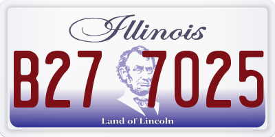 IL license plate B277025