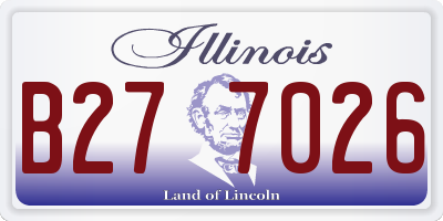 IL license plate B277026