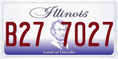 IL license plate B277027